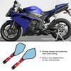 1 Pair CNC Aluminum Alloy Universal Motorcycle Pentagon Rearview Mirror Modification AccessoryRed