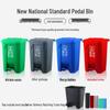 Nationale Standaard Pedaal Afvalscheidingsbakken met Deksel - Groot Formaat, Keuken of Commercieel Gebruik (Rood, blauw, groen, grijs)