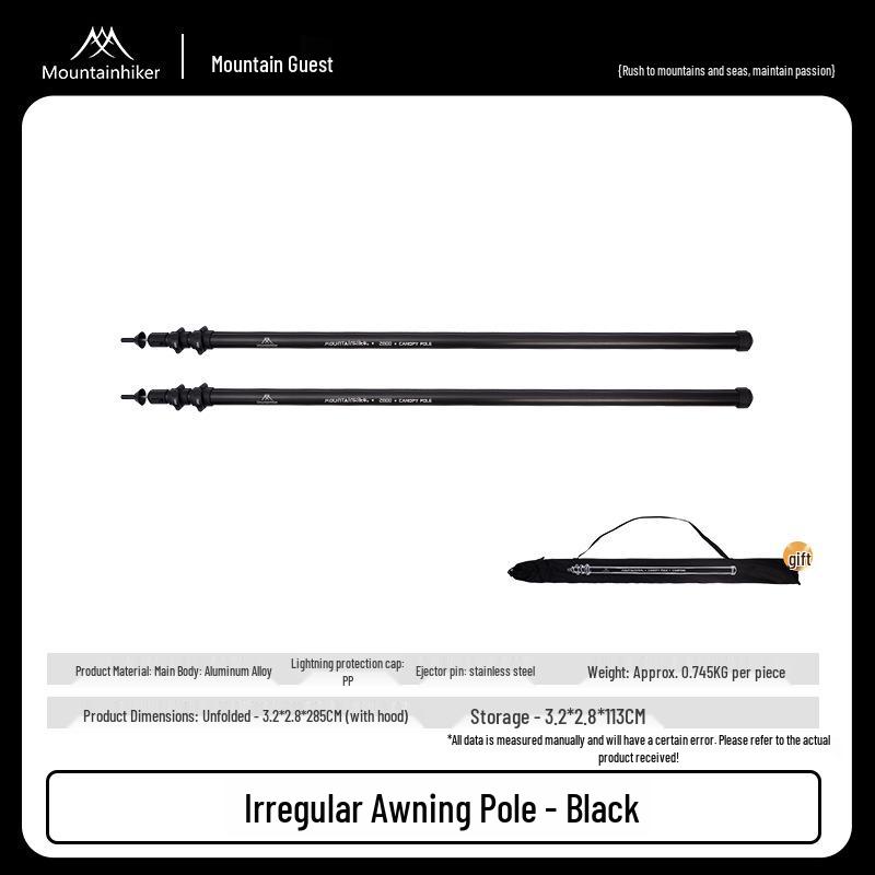 Lightweight Aluminum Telescopic Tent Pole for Outdoor Camping
