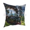 Steam LocomotiveHarz Narrow Gauge Railways ( Germany ) Pillow Case Printed Home Soft Throw Pillow Locomotive Dampflok