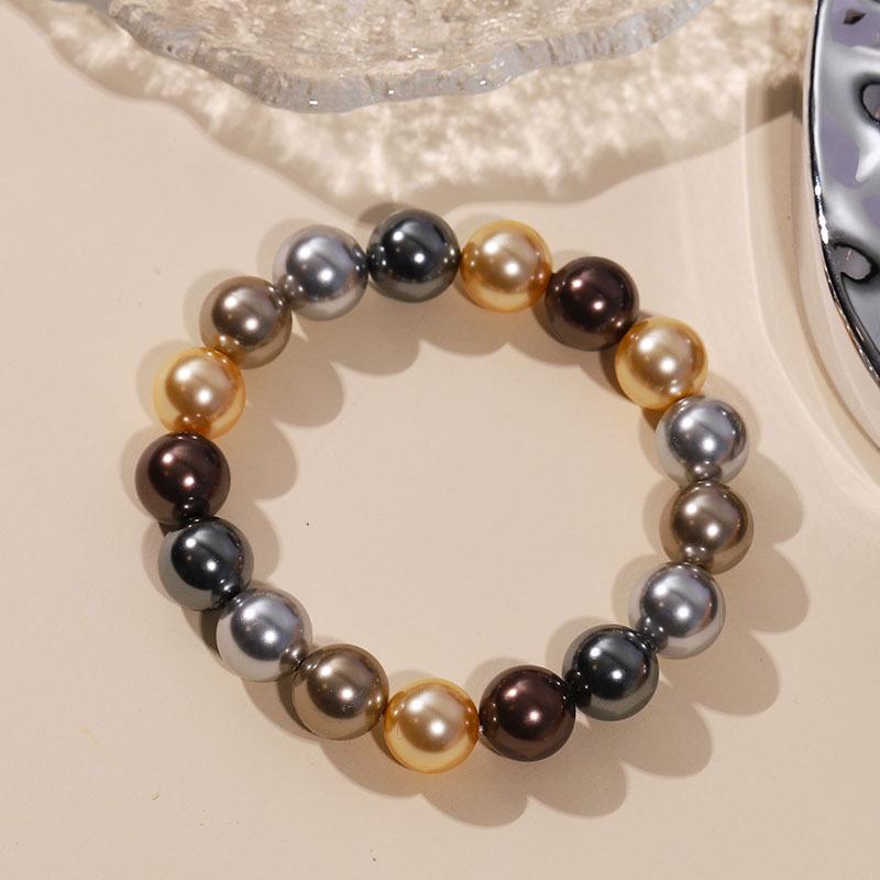 Retro Pearl Bracelet - 12mm Round Beads Women s Luxury Fashion Accessory