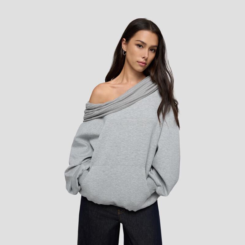 Gap Women's SCUBA Two-Way Draped Collar Pullover Sweatshirt