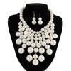 Pearls Beaded Fringe Necklace Adjustable Length Neckchain Multi-layer Clavicle Chain Jewelry for Parties and Daily Wear
