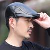 Men Leather Beret Cap Elderly Progressive Cap Newsboy Caps for Men Peaked Cap Driver Ivy Hat