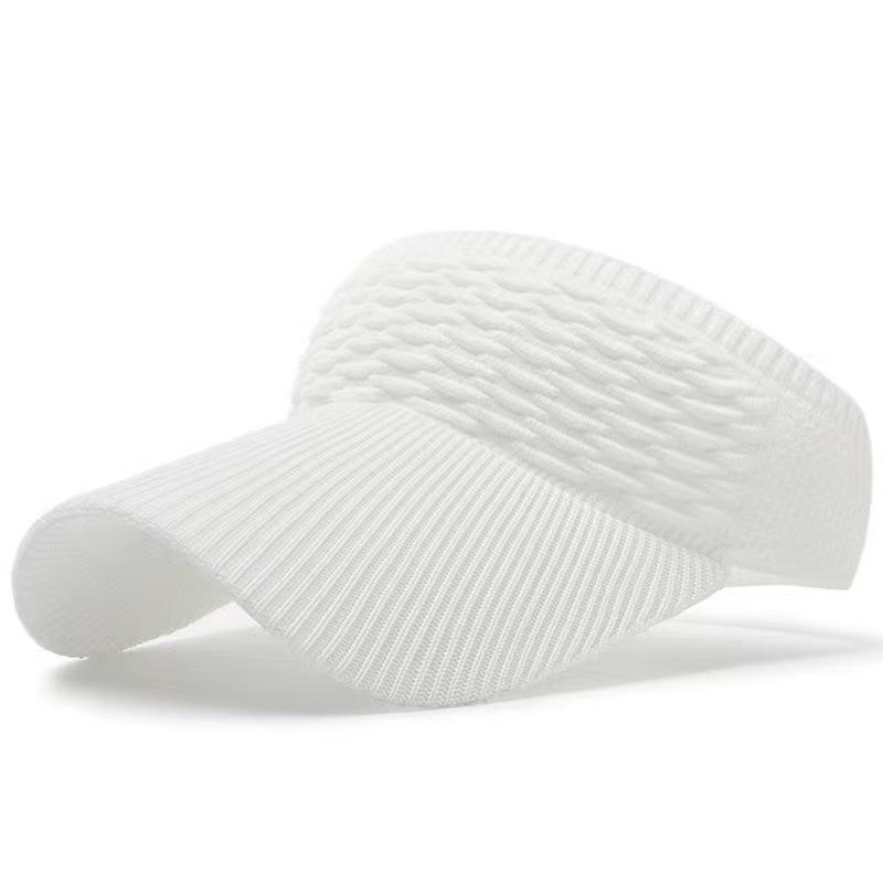 Korean Style Knit Duckbill Cap: Fish Scale Topless Summer Sun Hat for Outdoor Sports