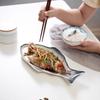 Talerze obiadowe w kształcie ryby Kreatywne ceramiczne talerze podkładowe Porcelanowe gospodarstwo domowe Restauracja Domowe przybory kuchenne Zastawa stołowa Naczynia