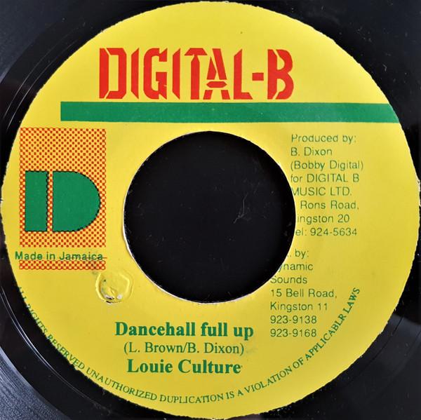 

7inch Record LOUIE CULTURE Dancehall Full Up NONE DigitalB Jamaica Reggae Ska Dub Used
