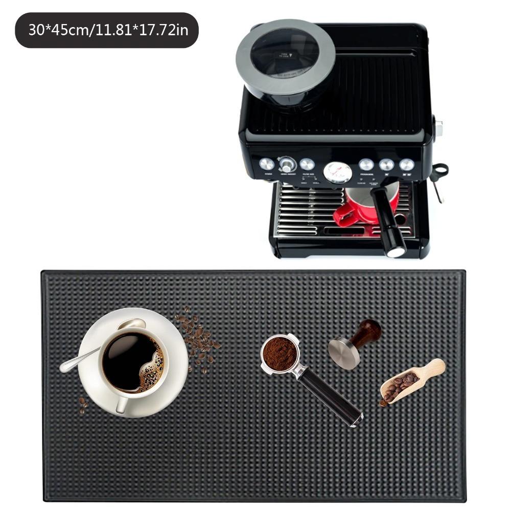 Soft Glue PVC Drain Mat Waterproof Silicone Dining Mat Tableware Cup Coasters  Cocktail Bartender