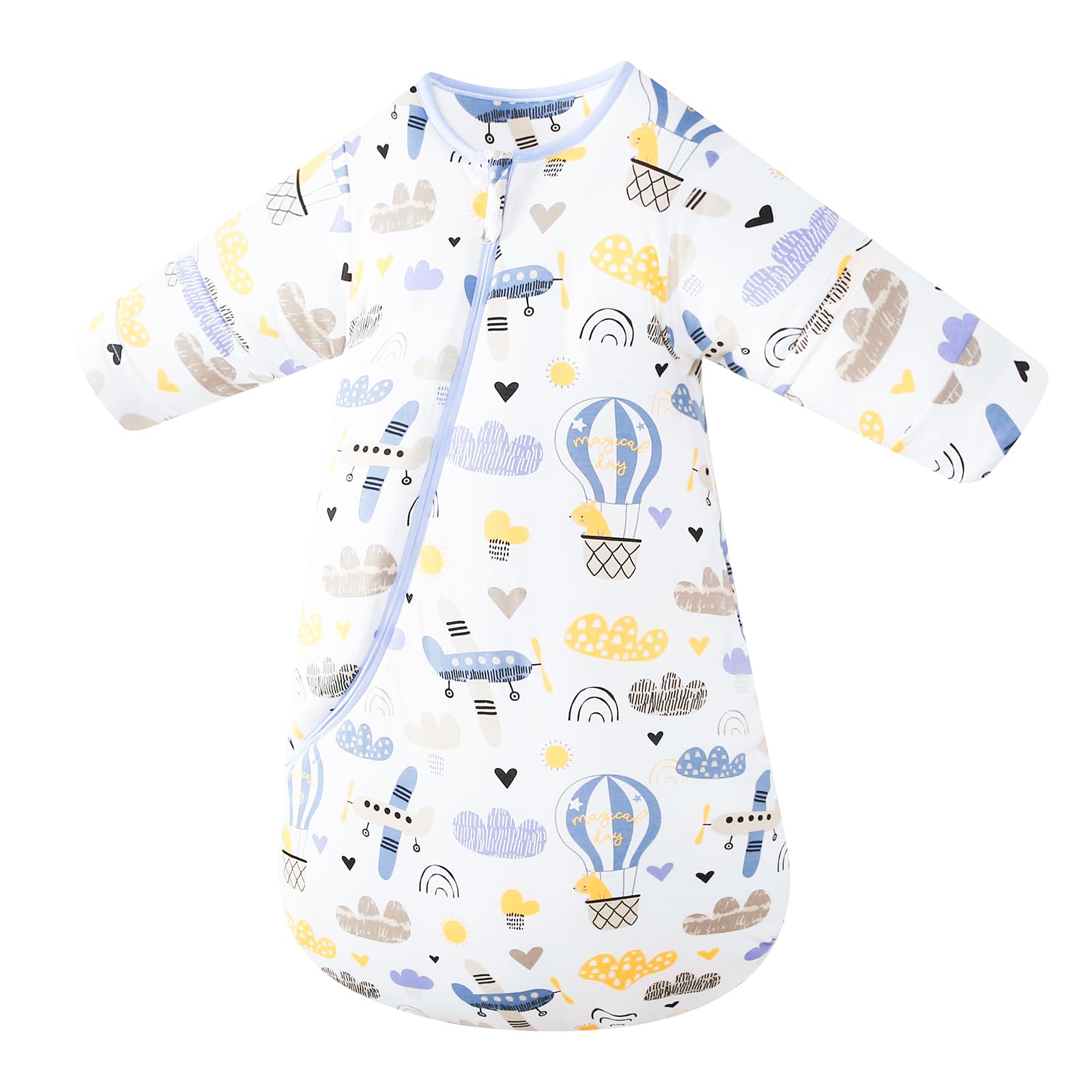 

Малыш Малыш от 2 до 4 лет [MOMSMENU] Спальный комбинезон, Зимний, Хлопок, Мягкий, Спальный комбинезон, 2,5 Tog, Толстый, Теплый, Рукава, синий