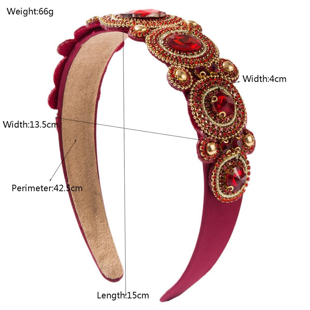 Luxuriöses Barock Voll Diamant Stirnband Mode Haaraccessoires Damen Trendiges Glänzendes Party Haarband Haarband Reifen Kopfschmuck Neu