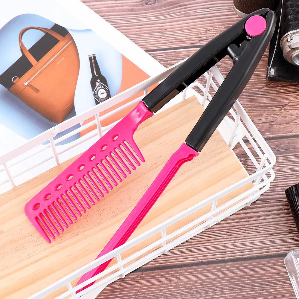 Straightener Hairdressing Salon Hair Washable Hair Solon Tools V Type Hair Straightener Comb Comb