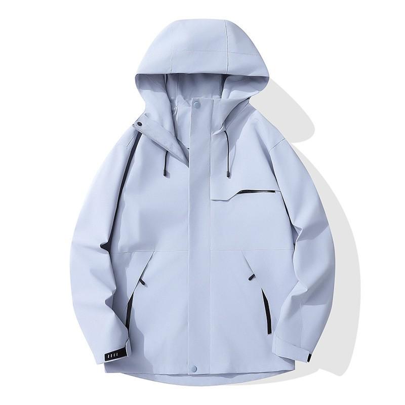Unisex Lightweight Outdoor Windproof Waterproof Jacket Gore-Tex Fabric Breathable Hiking Raincoat With Hood