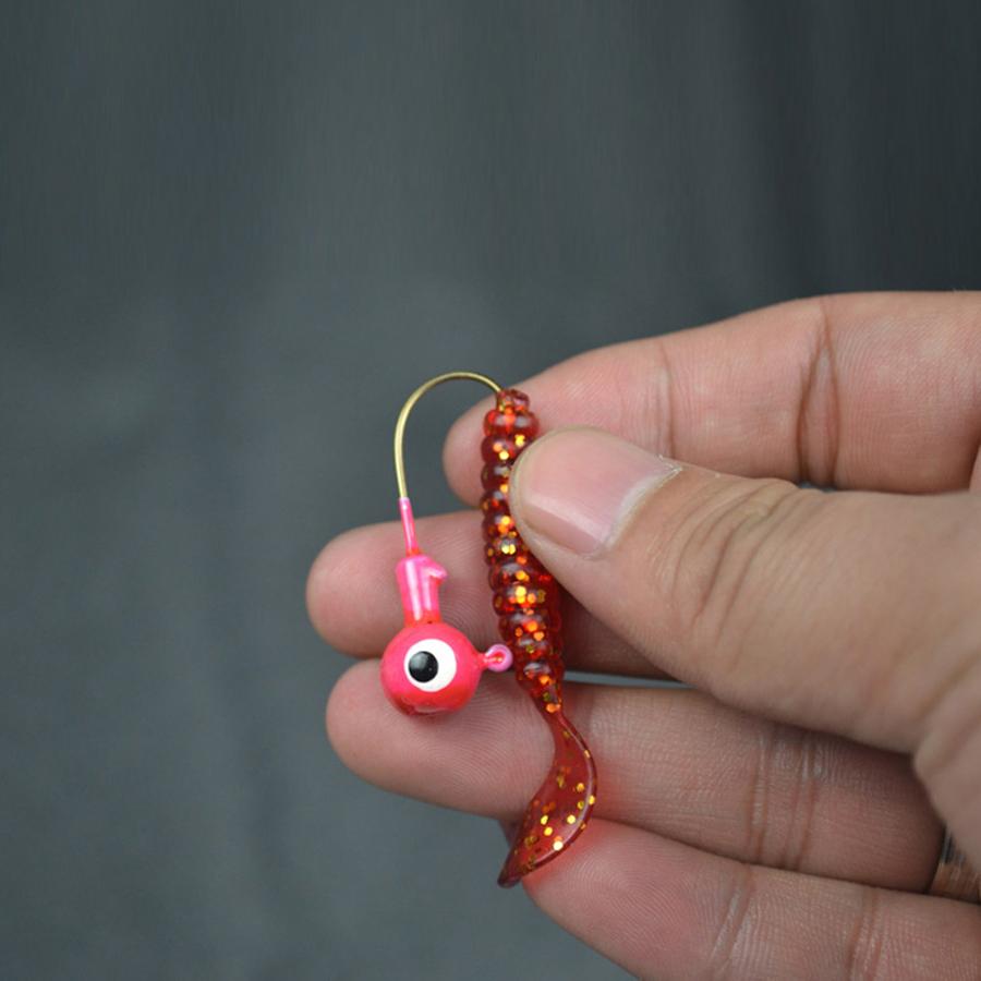 10 st Nya Fiskekrokar Färgglada Bly Runda Jigghuvuden Fiskedrag Beteskrok Fisketillbehör Jiggar Fiskekrok för Hav Flod Sjö