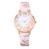 Damenuhren, exquisite Damenmode, geprägte Blumenuhr, kleiner frischer Druck, Kol Saati Zegarki Damskie Montre Femme 2020