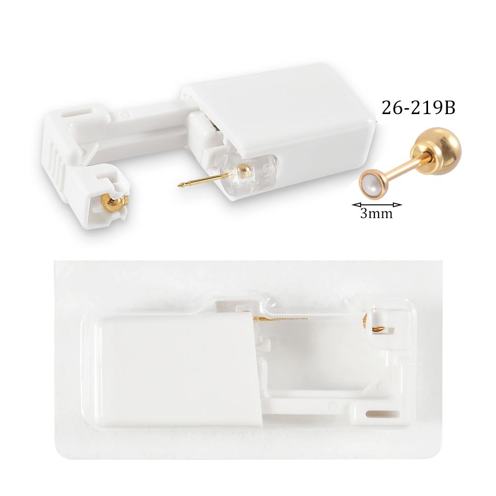 Easy To Use 24K Gold Plated Different Crystal Safe Ball Ear Piercing Gun Kit Disposable Disinfect Earring Piercer Machine Studs