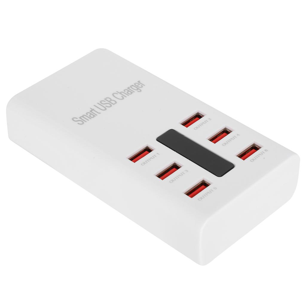 6 Port USB Smart Distribution Quick Charger 30W 5V6A Charging Adapter