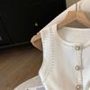 Sleeveless Beaded Knit Vest - Women's Stylish Summer Slim-Fit Top