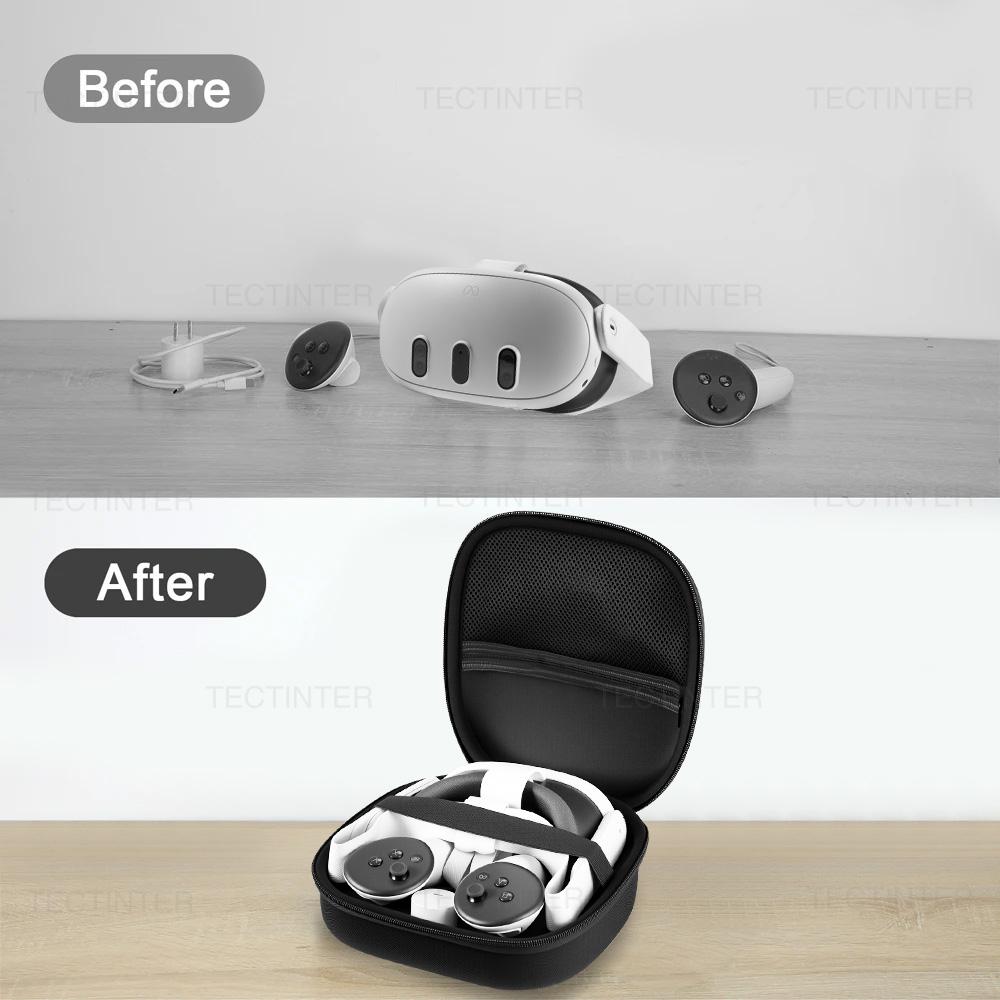 Portable Carrying Case Bag For Meta Quest 3 VR Headsets Larger Capacity Travel Protective Storage Bag For Quest 3 Accessories