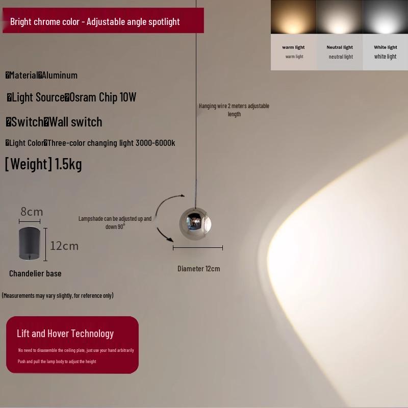 Elegant Art Glass Pendant Light for Bedroom and Bar