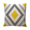 Yellow Geometric Pattern Throw Pillow Case Cushion Cover Home Decor Cotton Linen