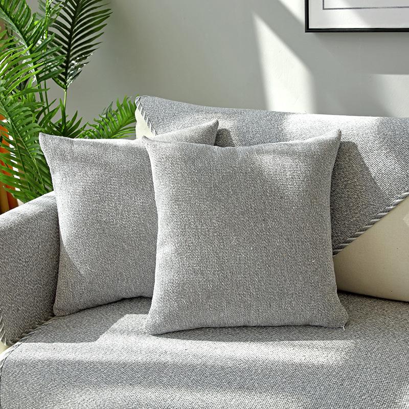 Sofa Cushion Four Seasons Universal Fabric Non-Slip Winter Cotton and Linen Mat Nordic Solid Wood All-Inclusive Cover Towel Backrest