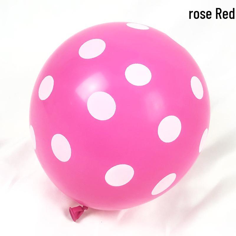 12-Inch Thickened Polka Dot Latex Balloons for Birthday, Party, Wedding, Room Decorations in Candy Colors.