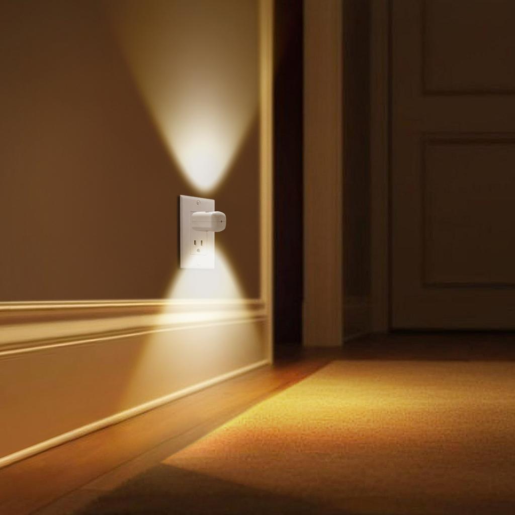 Mini lampka nocna LED Wtyczka EU Gniazdko ścienne 220V z czujnikiem światła Oszczędność energii Do pokoju dziecięcego Sypialni Toalety Lampki nocne