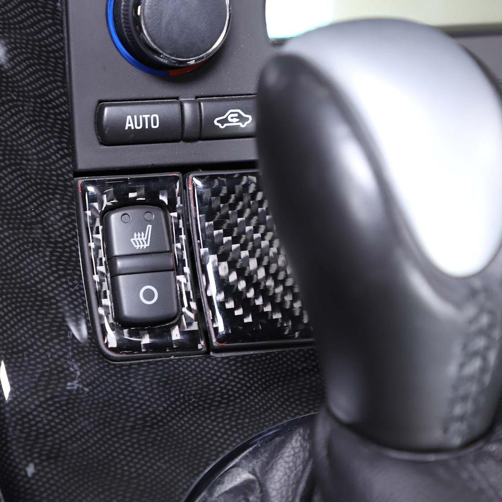For Corvette C6 2005-2013 Soft Carbon Fiber Seat Heating Button Cover Trim