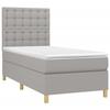 Maison Exclusive - Sommier à lattes de lit avec matelas Gris clair 100x200cm Tissu