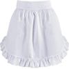 Woman Half Waist Cooking Kitchen Apron Short Lolita Maid Sexy Lace Black White Bib Beauty Flower Coffee Shop Pinafore Home Work