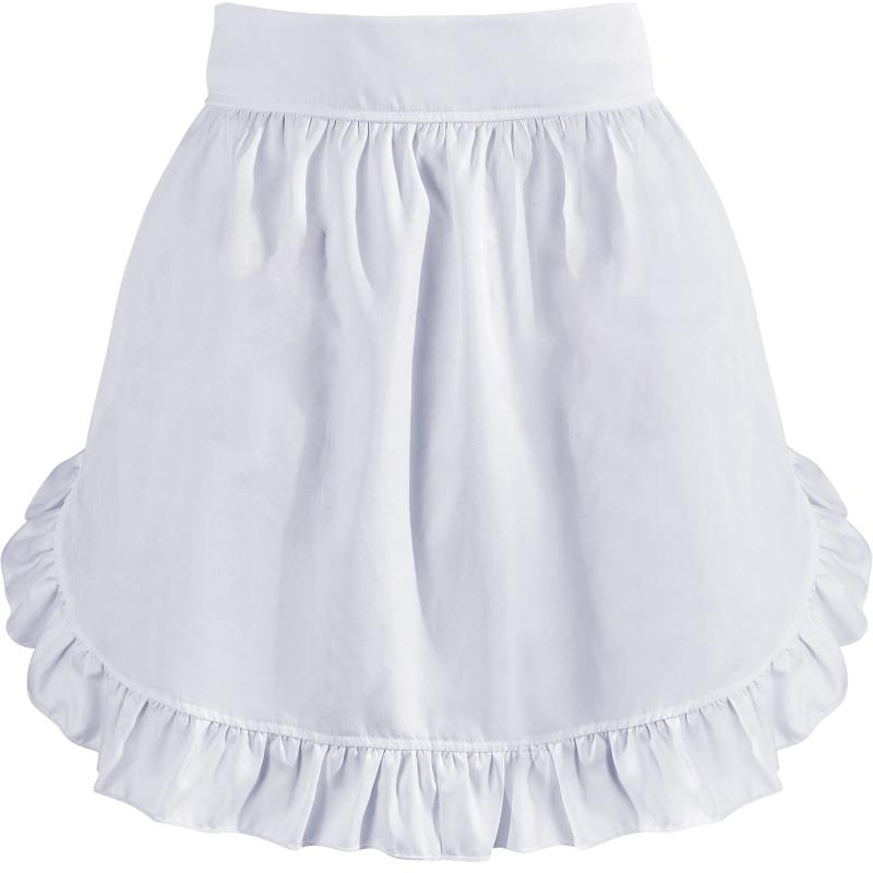 Woman Half Waist Cooking Kitchen Apron Short Lolita Maid Sexy Lace Black White Bib Beauty Flower Coffee Shop Pinafore Home Work