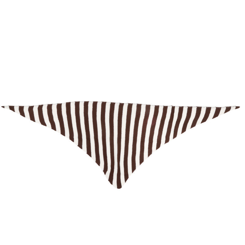 Écharpe Triangle Tricotée Tendance Châle Sangle pour Femmes Écharpe de Tête Rayée Accessoires Streetwear Esthétiques