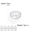 Cazador Minimalist Sea Wave Rings for Women Men Stainless Steel Finger Ring Jewelry Party Birthday Anniversary Gift Wholesale