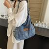 Casual Large Canvas Two Ways To Wear Tote Bag For Women Adjustable Strap Zip Closure Polyester Lined Multi-Functional Travel Backpack