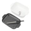 Fuji Enamel Square Deep-Fried Pot Wide Set with Stainless Steel Chopsticks TP-22K.W Large Size Deep-Fried Pot Square Enamel Square Square Deep-Fried