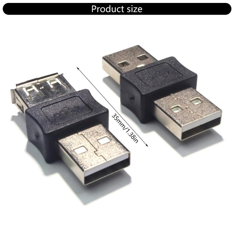 2Pcs USB Type A Converters Adapters Plugs and Play Design For Laptops Keyboards Stable Connection