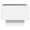 Side Table with LED White 40x40x30 cm Engineered Wood