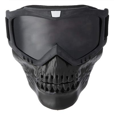 [Ongwan] Skull Motorcycle Goggles Unisex Outdoor Removable Motorcycle Goggles Helmet Motorcycle Ski Sports Racing (Gray)