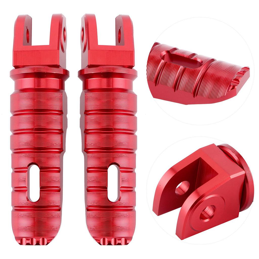 2pcs Rear Foot Pegs Footrest Aluminum Alloy Replacement FP‑256‑Set for DUCATI 1098 1198Red