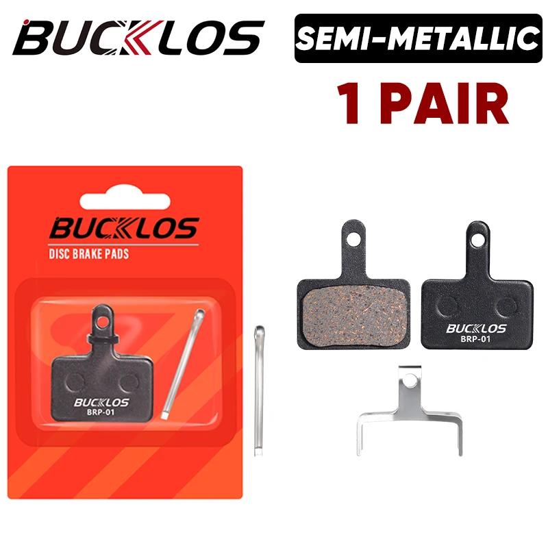 

BUCKLOS Semi-Metal Brake Pads Mountain Bike Hydraulic Disc Brake Pads for SHIMANO B01S B05S MTB Road Bicycle Cycling Brake Part Semi-Metal 1Pair