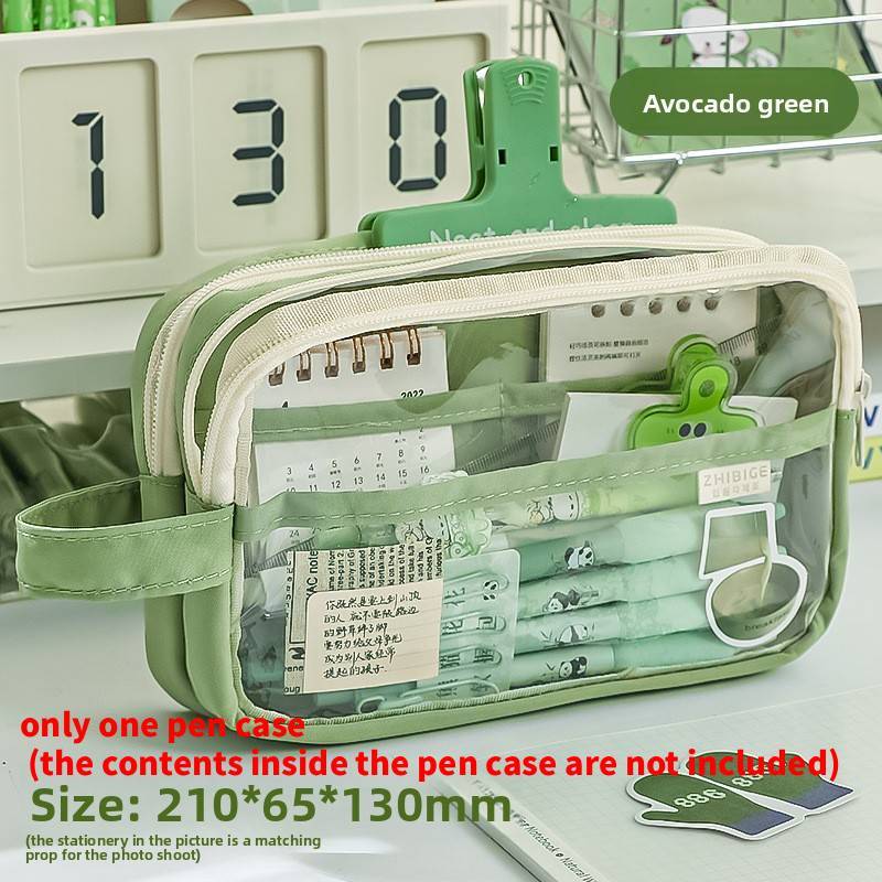 Casual Fabric Pencil Case With Large Capacity For Students And Office Use
