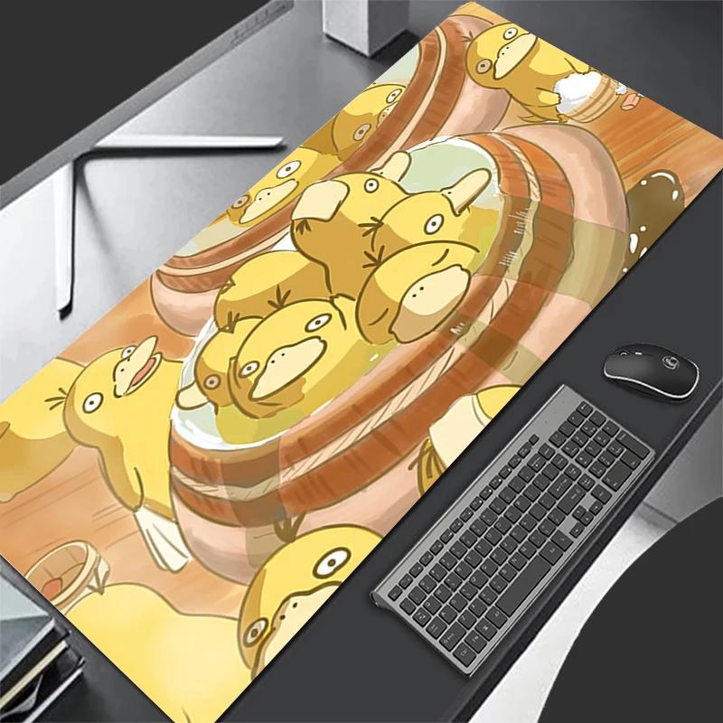 Larger Speed PC Computer Keyboard Pad Pu Leather Mouse Pad Anime Pokemon Psyduck Desk Mat Gaming Accessories Pikachu Mousepad