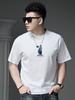 European Goods 2025 New Summer Trendy Brand Cartoon Embroidery Printed Short-Sleeved T-Shirt Men's Round Neck Top Half-Sleeved T-Shirt