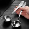 Hammered 304 Stainless Steel Soup Spoons Shell Luxury Mirror Polished Flatware Hot Pot Soup Ladle Home Kitchen Essential Tools