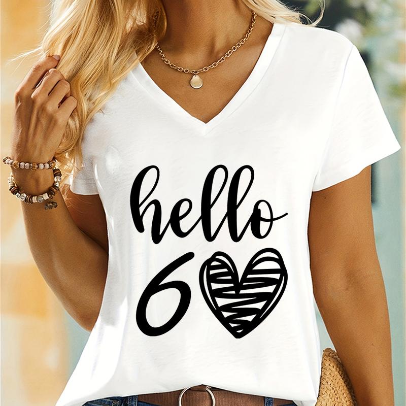 Women Tshirts Hello 50 Essential Classic Graphic Retro Birthday Gift for Mom Womens Clothing 50th Birthday Gift Tshirt FeUnisex