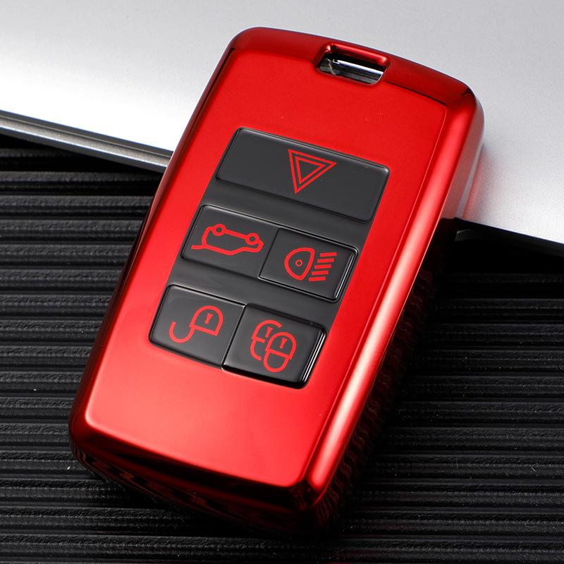 

Новый чехол-накладка для смарт-ключа автомобиля из ТПУ, сумка, брелок, держатель корпуса для Land Rover Range Rover Evoque Discovery Sport 5 2018 2019 2020 2021Аксессуары красный