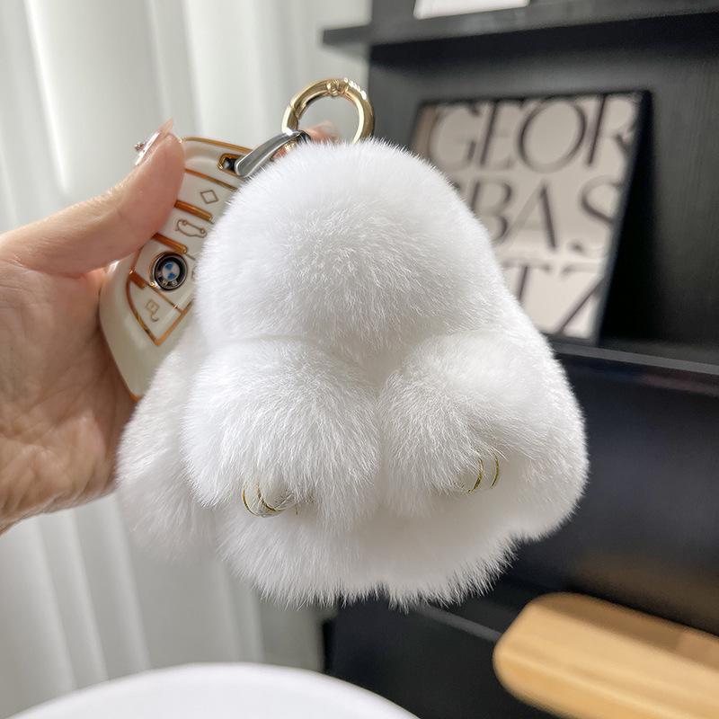 Cute Plush Bunny Keychain: Pretend Dead Rabbit Doll Pendant – Perfect Mini Gift for Students & Fans