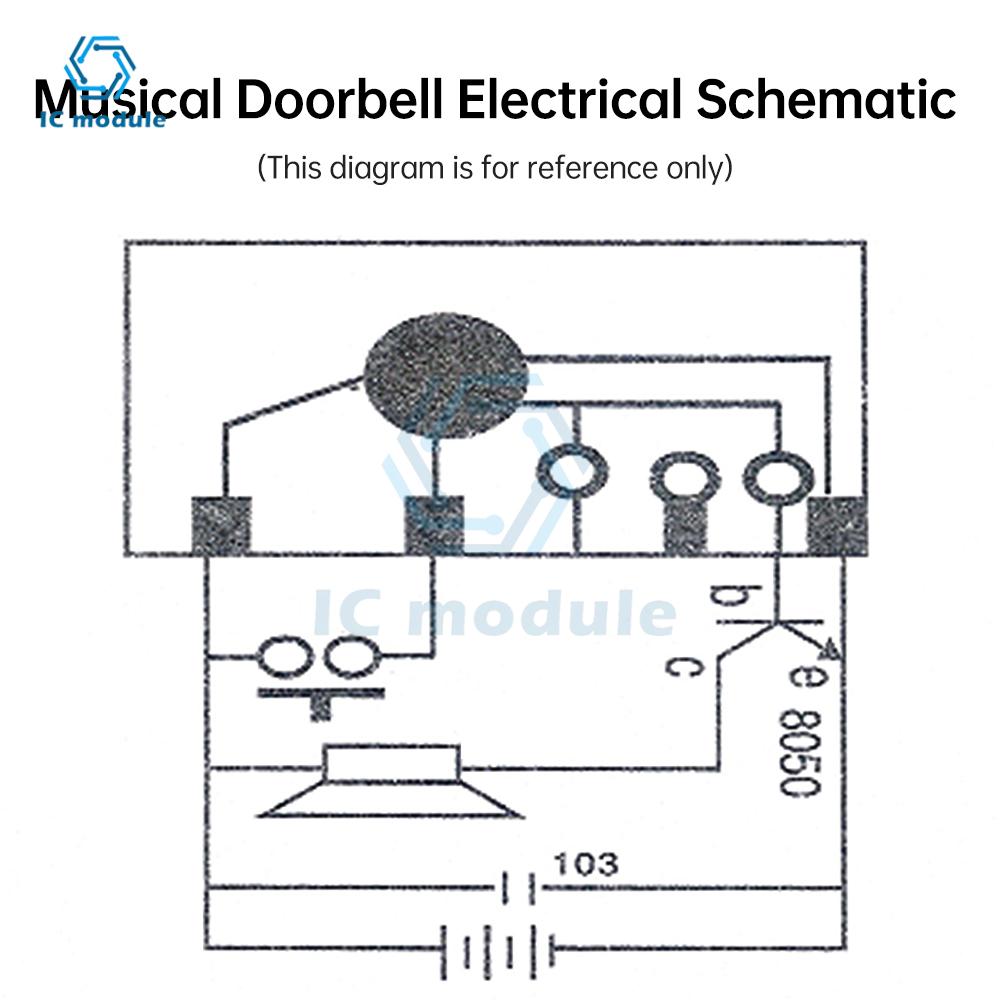 10PCS HS-088 Single Tone Trigger Voice Module Dingdong Three Sound Doorbell IC Sound Chip DC 3~4.5V