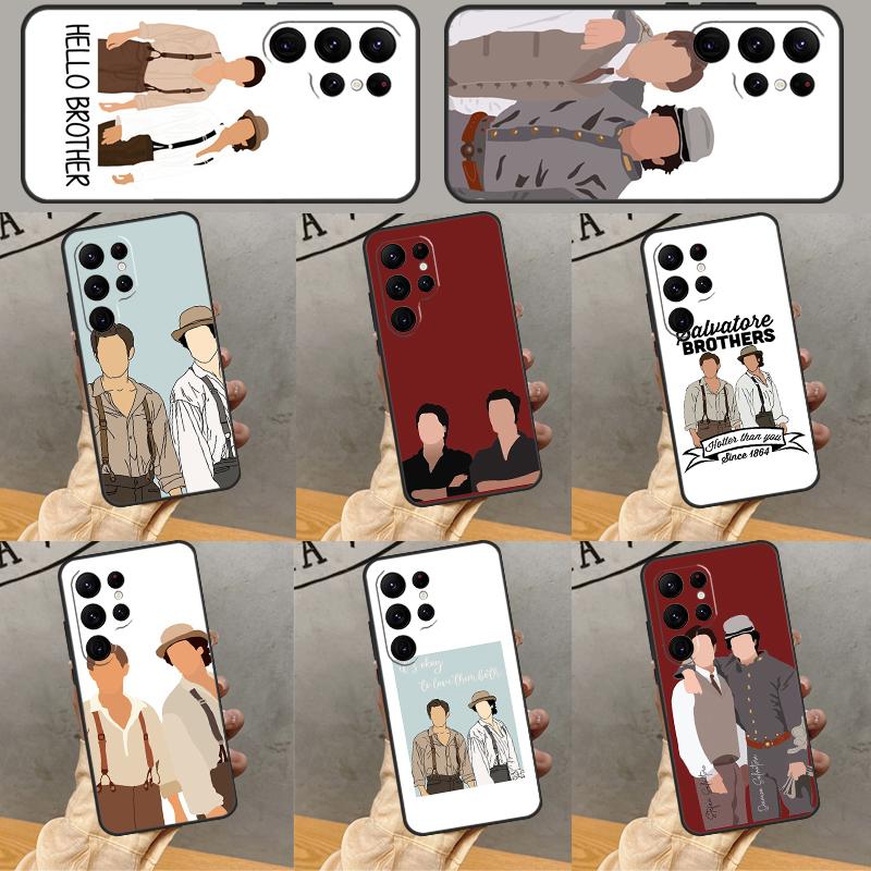 Salvatore Brothers 1864 Damon Stefan Case For Samsung Galaxy S25 Ultra S24 S23 S22 S21 Ultra S9 S10 S20 Plus S24 FE Funda Cover