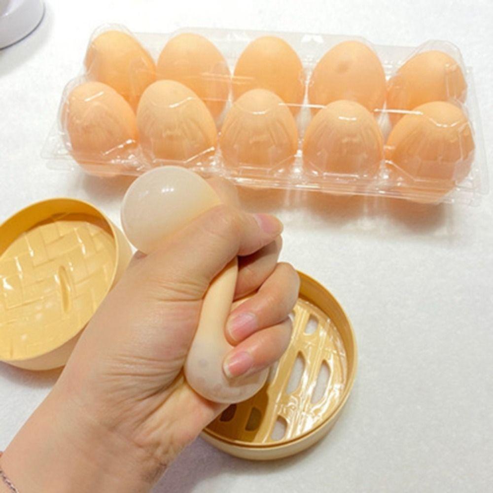 TPR Egg Shape Squeeze Toy Small Fresh Ball Fidget Toy Novelty Rebound Ball  Birthday Gift